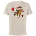thumbnail image 1 of Disney and Pixar’s Toy Story Woody Jessie Bullseye - Short Sleeve Cotton T-Shirt for Adults - Customized-Natural, 1 of 5