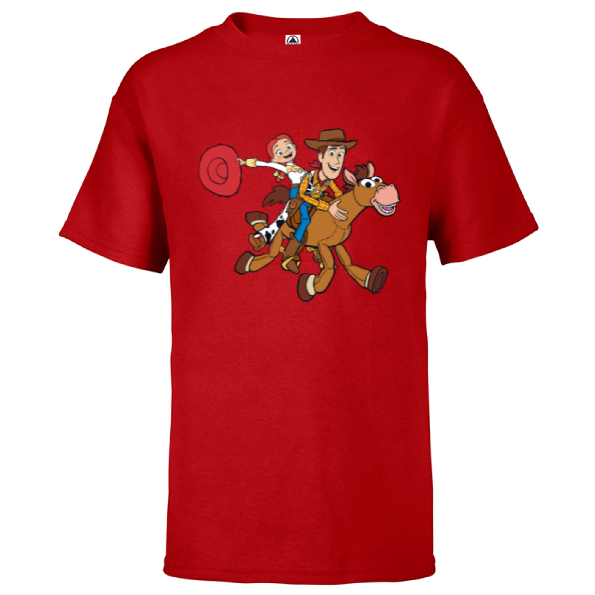 Disney and Pixar’s Toy Story Woody Jessie Bullseye - Short Sleeve T-Shirt  for Kids - Customized-Black