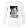 thumbnail image 1 of Disney and Pixar’s Toy Story Woody Perfect Time to Panic - Long Sleeve T-Shirt for Men - Customized-White, 1 of 5