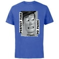 thumbnail image 1 of Disney and Pixar’s Toy Story Woody Perfect Time to Panic - Short Sleeve Cotton T-Shirt for Adults - Customized-Royal Heather, 1 of 5