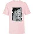 thumbnail image 1 of Disney and Pixar’s Toy Story Woody Perfect Time to Panic - Short Sleeve T-Shirt for Kids - Customized-Soft Pink, 1 of 5