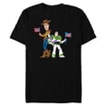 thumbnail image 1 of Disney and Pixar’s Toy Story Woody and Buzz Fourth of July - Short Sleeve Blended T-Shirt for Adults - Customized-Black, 1 of 5
