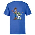 thumbnail image 1 of Disney and Pixar’s Toy Story Woody and Buzz Fourth of July - Short Sleeve T-Shirt for Kids - Customized-Royal, 1 of 5