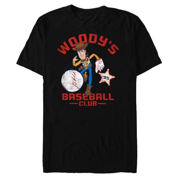 Disney and Pixar’s Toy Story Woody’s Baseball Club 95 Sports - Short Sleeve Blended T-Shirt for Adults - Customized-Black