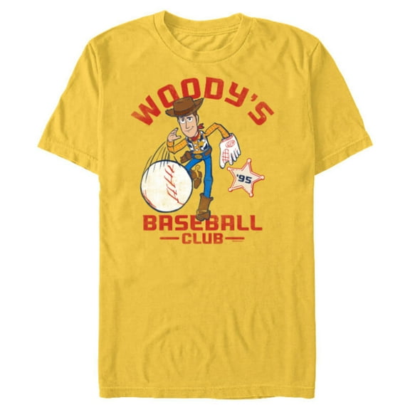 Disney and Pixar’s Toy Story Woody’s Baseball Club 95 Sports - Short Sleeve Blended T-Shirt for Adults - Customized-Yellow