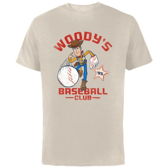 Disney and Pixar’s Toy Story Woody’s Baseball Club 95 Sports - Short Sleeve Cotton T-Shirt for Adults - Customized-Natural