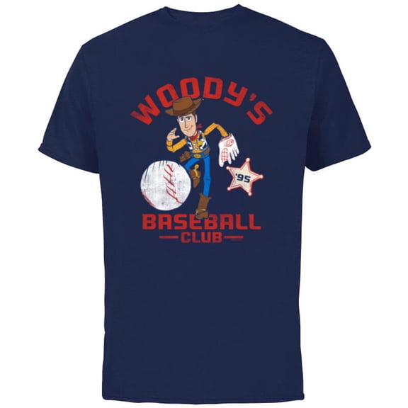 Disney and Pixar’s Toy Story Woody’s Baseball Club 95 Sports - Short Sleeve Cotton T-Shirt for Adults - Customized-Navy