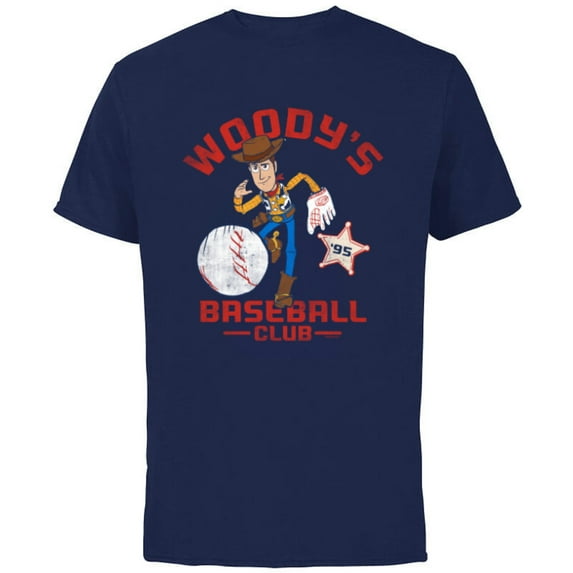 Disney and Pixar’s Toy Story Woody’s Baseball Club 95 Sports - Short Sleeve Cotton T-Shirt for Adults - Customized-Navy