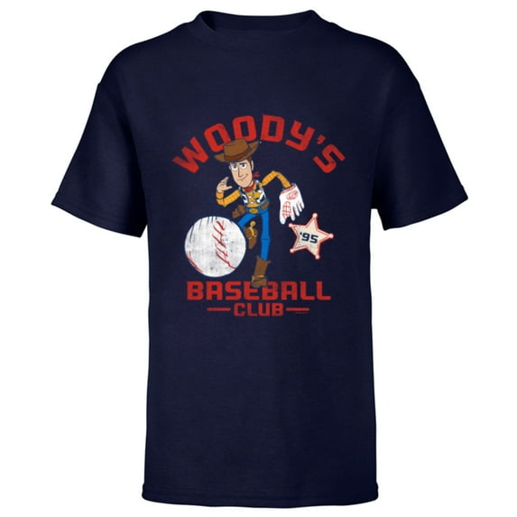Disney and Pixar’s Toy Story Woody’s Baseball Club 95 Sports - Short Sleeve T-Shirt for Kids - Customized-Navy