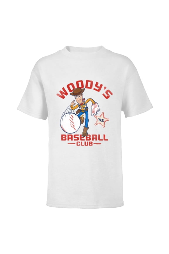 Disney and Pixar’s Toy Story Woody’s Baseball Club 95 Sports - Short Sleeve T-Shirt for Kids - Customized-White