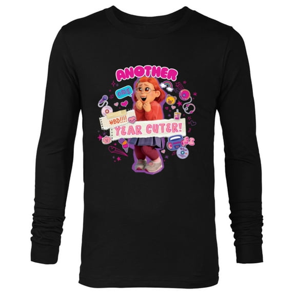 Disney and Pixar’s Turning Red Birthday Another Year Cuter - Long Sleeve T-Shirt for Men - Customized-Black