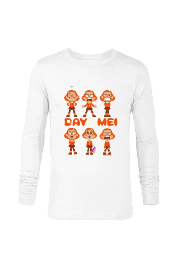 Disney and Pixar’s Turning Red Day with Mei - Long Sleeve T-Shirt for Men - Customized-White