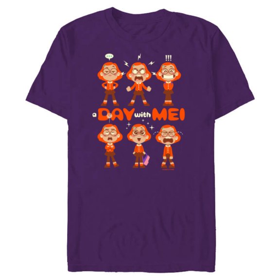Disney and Pixar’s Turning Red Day with Mei - Short Sleeve Blended T-Shirt for Adults - Customized-Purple