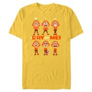 Disney and Pixar s Turning Red Day with Mei - Short Sleeve Blended T-Shirt for Adults - Customized-Yellow