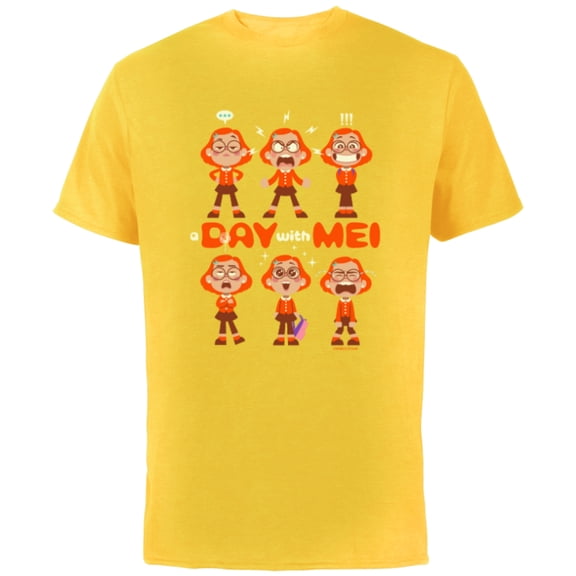 Disney and Pixar’s Turning Red Day with Mei - Short Sleeve Cotton T-Shirt for Adults - Customized-Sunflower