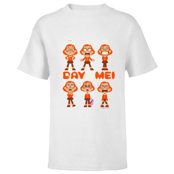 Disney and Pixar’s Turning Red Day with Mei - Short Sleeve T-Shirt for Kids - Customized-White