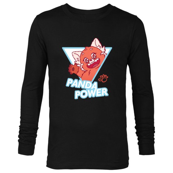 Disney and Pixar’s Turning Red Fluffy Cute Mei Panda Power - Long Sleeve T-Shirt for Men - Customized-Black