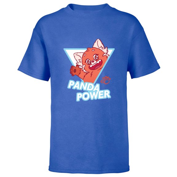 Disney and Pixar’s Turning Red Fluffy Cute Mei Panda Power - Short Sleeve T-Shirt for Kids - Customized-Royal