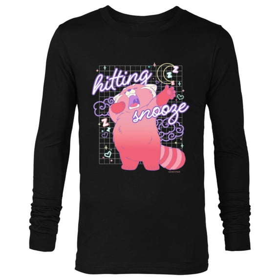 Disney and Pixar’s Turning Red Hitting Snooze - Long Sleeve T-Shirt for Men - Customized-Black