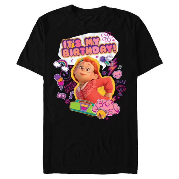 Disney and Pixar’s Turning Red It’s My Birthday Mei Lee - Short Sleeve Blended T-Shirt for Adults - Customized-Black