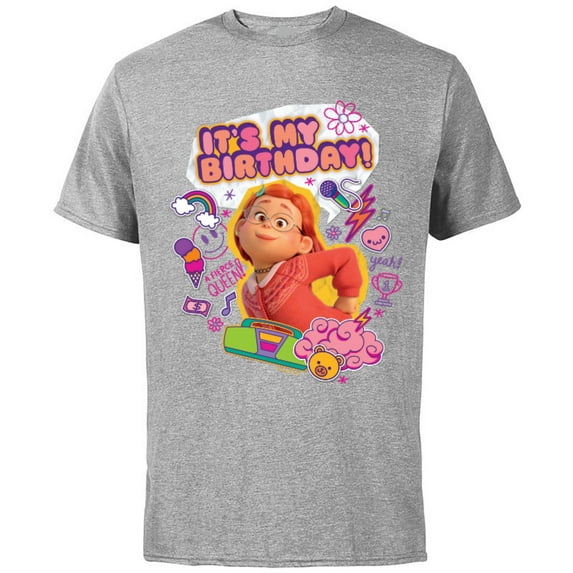 Disney and Pixar’s Turning Red It’s My Birthday Mei Lee - Short Sleeve Cotton T-Shirt for Adults - Customized-Athletic Heather