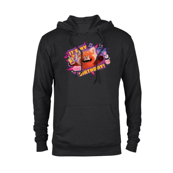 Disney and Pixar’s Turning Red It’s My Birthday Panda Mei - Pullover Hoodie for Adults - Customized-Black