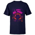 thumbnail image 1 of Disney and Pixar's Turning Red Mei All Labels Doodle - Short Sleeve T-Shirt for Kids - Customized-Navy, 1 of 5