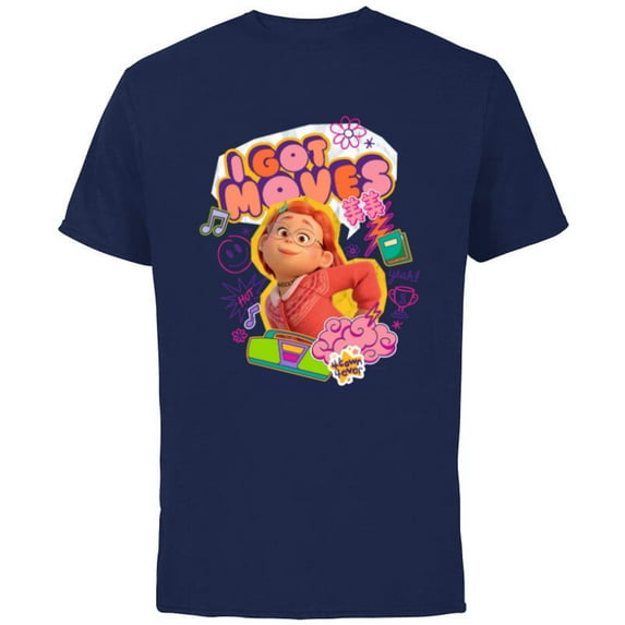 Disney and Pixar’s Turning Red Mei I Got Moves - Short Sleeve Cotton T-Shirt for Adults - Customized-Navy