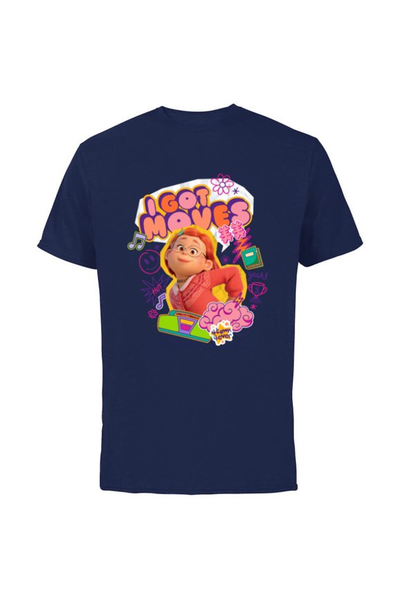 Disney and Pixar’s Turning Red Mei I Got Moves - Short Sleeve Cotton T-Shirt for Adults - Customized-Navy