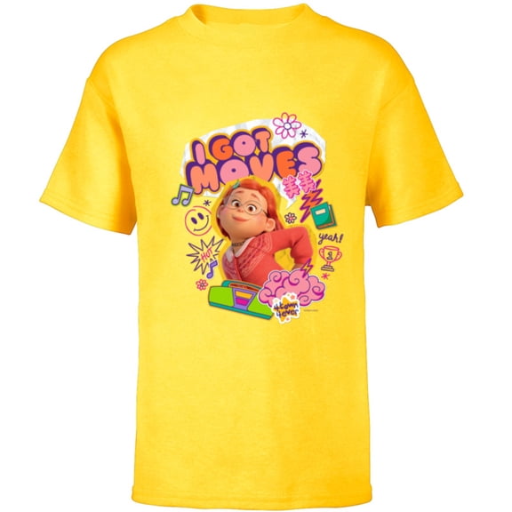 Disney and Pixar’s Turning Red Mei I Got Moves - Short Sleeve T-Shirt for Kids - Customized-Yellow