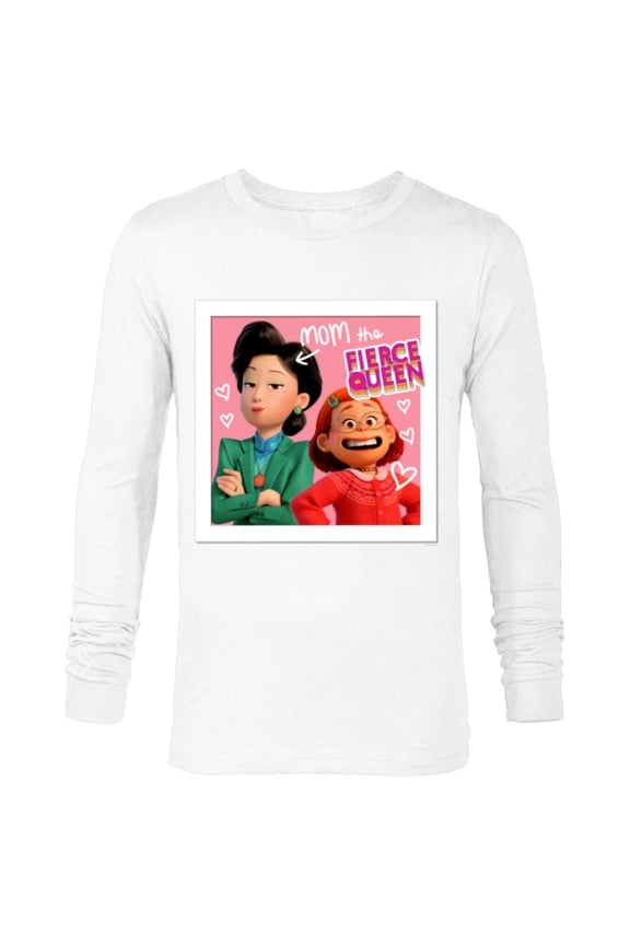 Disney and Pixar’s Turning Red Mei Ming Mom the Fierce Queen - Long Sleeve T-Shirt for Men - Customized-White