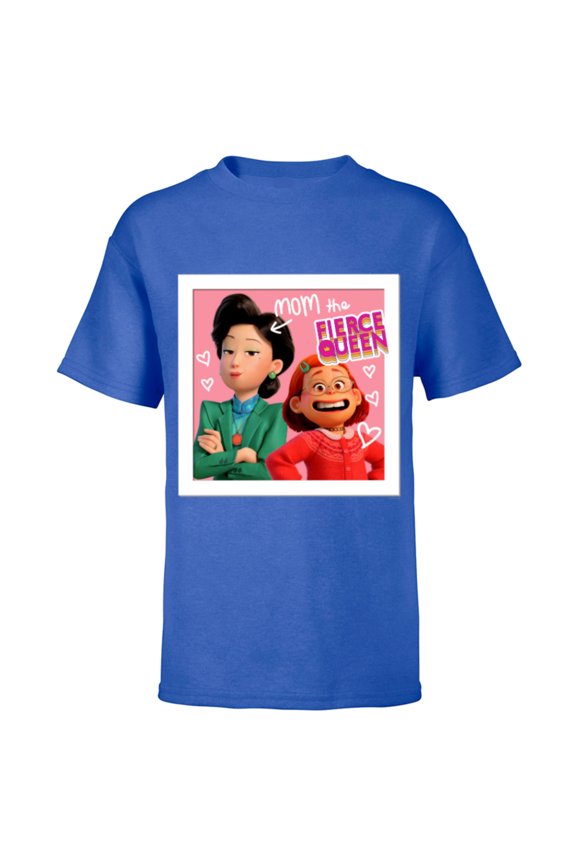 Disney and Pixar’s Turning Red Mei Ming Mom the Fierce Queen - Short Sleeve T-Shirt for Kids - Customized-Royal