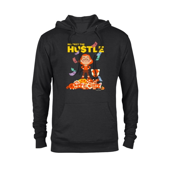 Disney and Pixar’s Turning Red Mei Respect the Hustle - Pullover Hoodie for Adults - Customized-Black