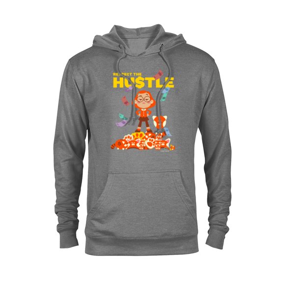 Disney and Pixar’s Turning Red Mei Respect the Hustle - Pullover Hoodie for Adults - Customized-Graphite Heather