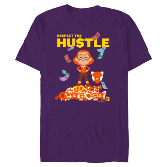Disney and Pixar’s Turning Red Mei Respect the Hustle - Short Sleeve Blended T-Shirt for Adults - Customized-Berry Snow Heather