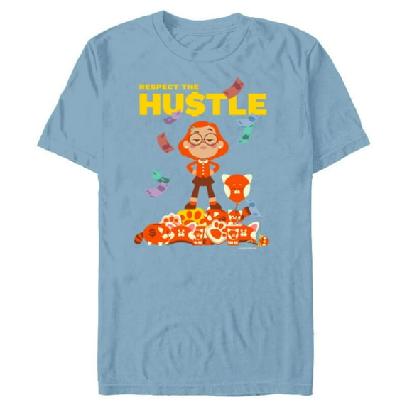 Disney and Pixar’s Turning Red Mei Respect the Hustle - Short Sleeve Blended T-Shirt for Adults - Customized-Celadon Snow Heather
