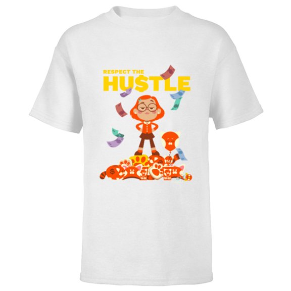 Disney and Pixar’s Turning Red Mei Respect the Hustle - Short Sleeve T-Shirt for Kids - Customized-White
