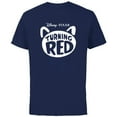 thumbnail image 1 of Disney and Pixar’s Turning Red Movie Logo - Short Sleeve Cotton T-Shirt for Adults - Customized-Navy, 1 of 5