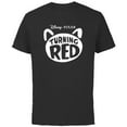 thumbnail image 1 of Disney and Pixar’s Turning Red Movie Logo - Short Sleeve Cotton T-Shirt for Adults - Customized-Black, 1 of 5