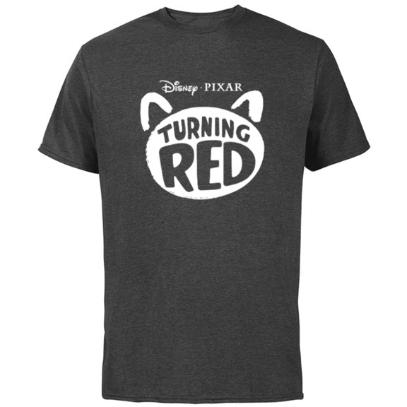 Disney and Pixar’s Turning Red Movie Logo - Short Sleeve Cotton T-Shirt for Adults - Customized-Charcoal