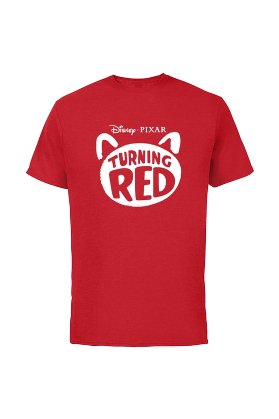 Disney and Pixar’s Turning Red Movie Logo - Short Sleeve Cotton T-Shirt for Adults - Customized-Red