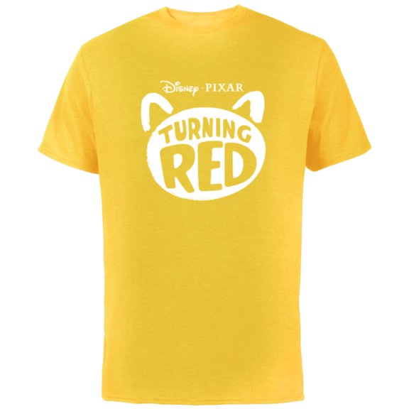 Disney and Pixar’s Turning Red Movie Logo - Short Sleeve Cotton T-Shirt for Adults - Customized-Yellow