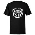 thumbnail image 1 of Disney and Pixar’s Turning Red Movie Logo - Short Sleeve T-Shirt for Kids - Customized-Black, 1 of 5