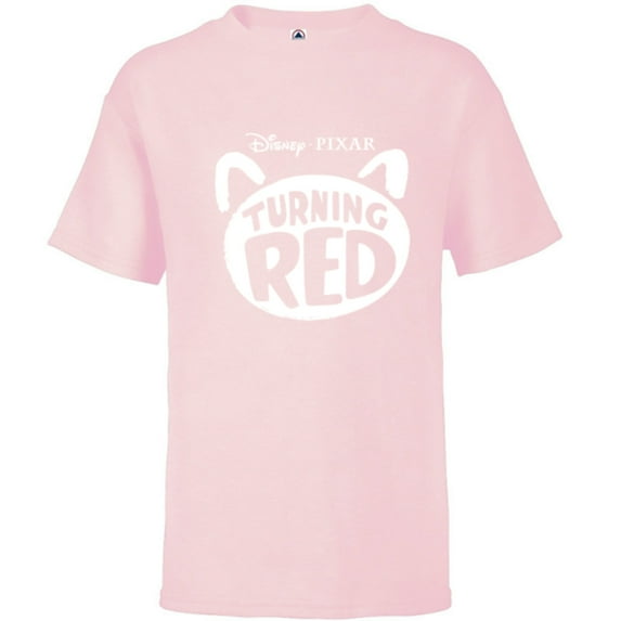 Disney and Pixar’s Turning Red Movie Logo - Short Sleeve T-Shirt for Kids - Customized-Soft Pink