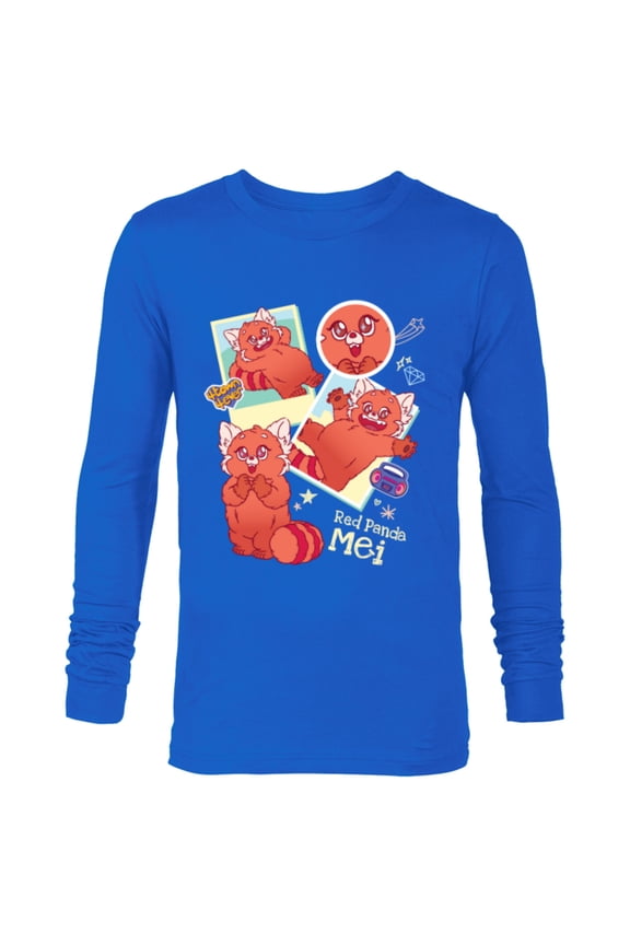 Disney and Pixar’s Turning Red Panda Mei Cute 4*Town 4Ever - Long Sleeve T-Shirt for Men - Customized-Navy