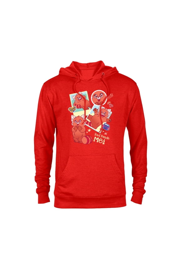 Disney and Pixar’s Turning Red Panda Mei Cute 4*Town 4Ever - Pullover Hoodie for Adults - Customized-Red