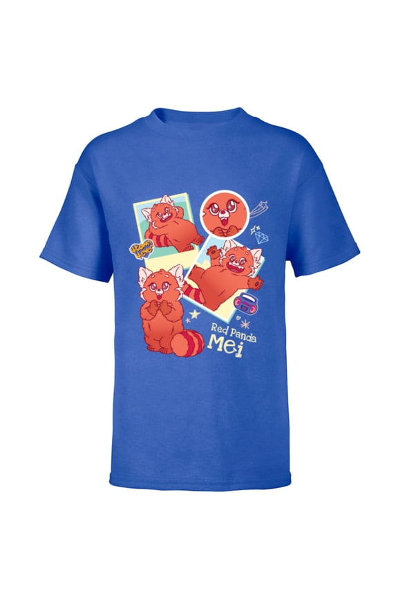 Disney and Pixar’s Turning Red Panda Mei Cute 4*Town 4Ever - Short Sleeve T-Shirt for Kids - Customized-Royal