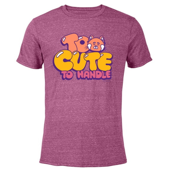 Disney and Pixar’s Turning Red Panda Mei Too Cute To Handle - Short Sleeve Blended T-Shirt for Adults - Customized-Purple