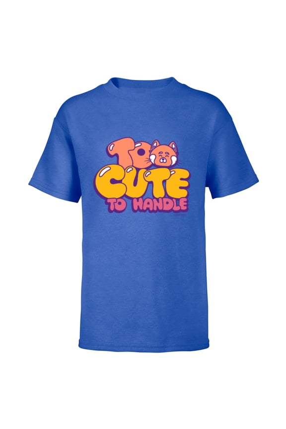 Disney and Pixar’s Turning Red Panda Mei Too Cute To Handle - Short Sleeve T-Shirt for Kids - Customized-Royal