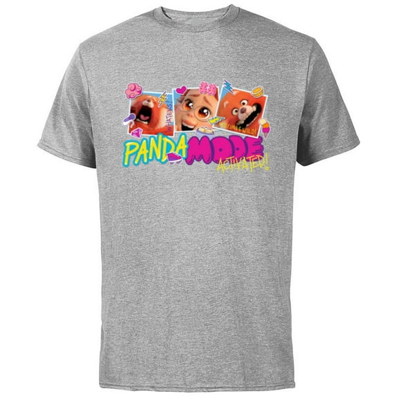Disney and Pixar’s Turning Red Panda Mode Activated - Short Sleeve Cotton T-Shirt for Adults - Customized-Athletic Heather